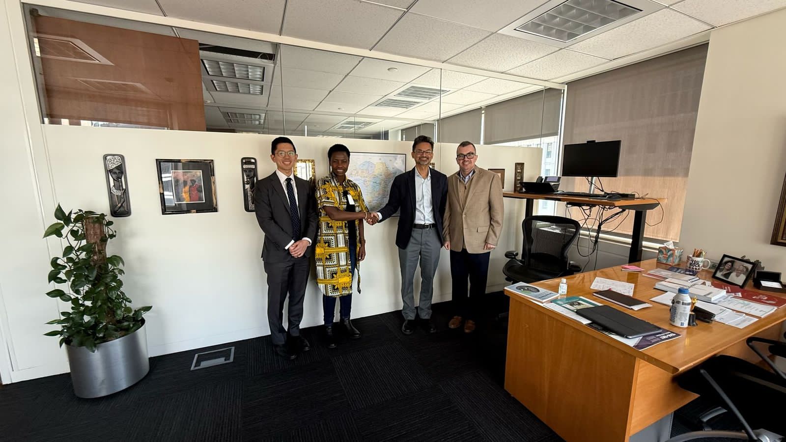 PS Hon. Susan Mang'eni, CBS alongside Dr. Hassan Zaman, the World Bank’s Regional Director for Equitable Growth, Finance, and Institutions for Eastern and Southern Africa, and his team