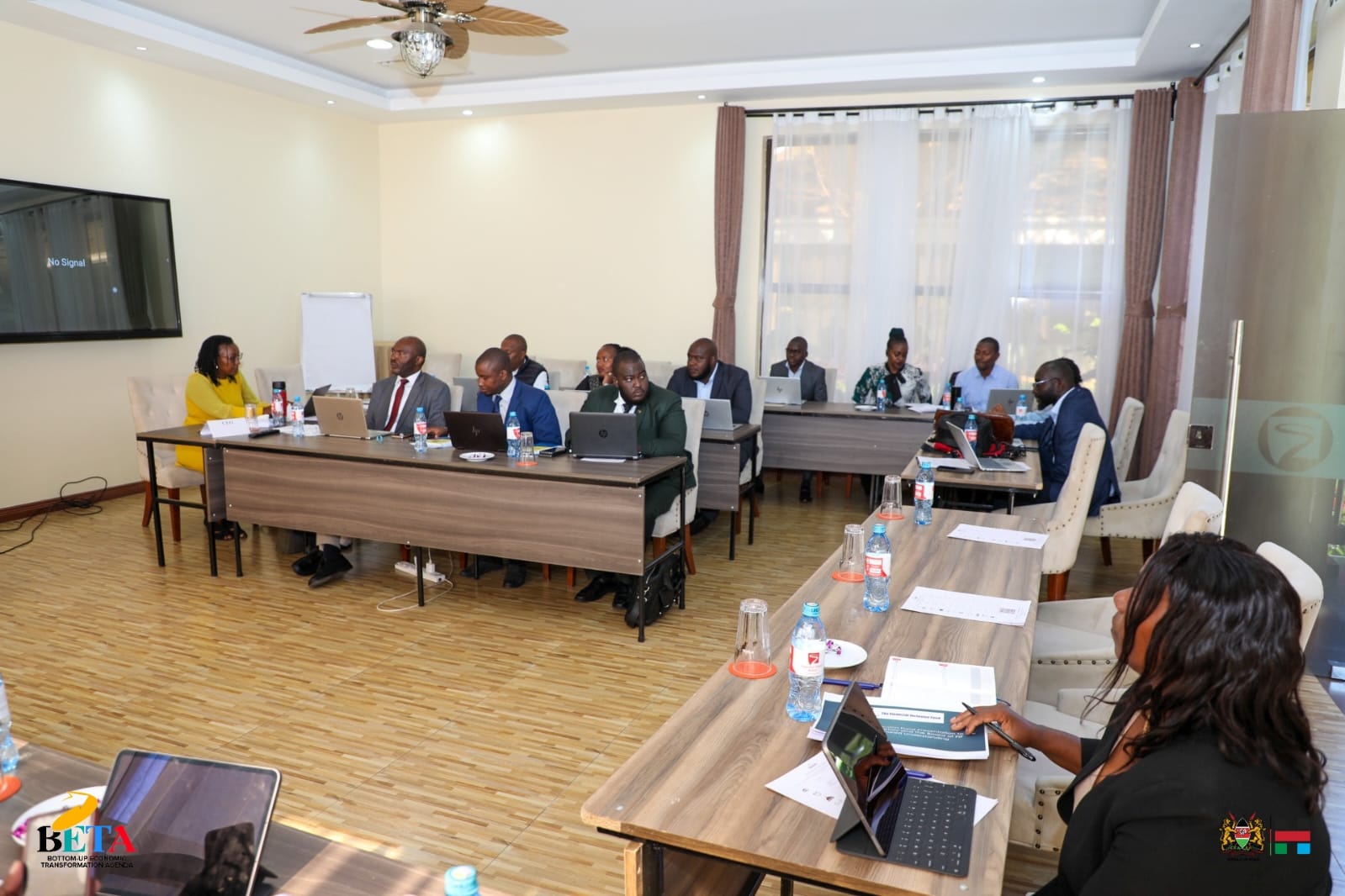 Board and staff present during the  Financial Inclusion Fund breifing