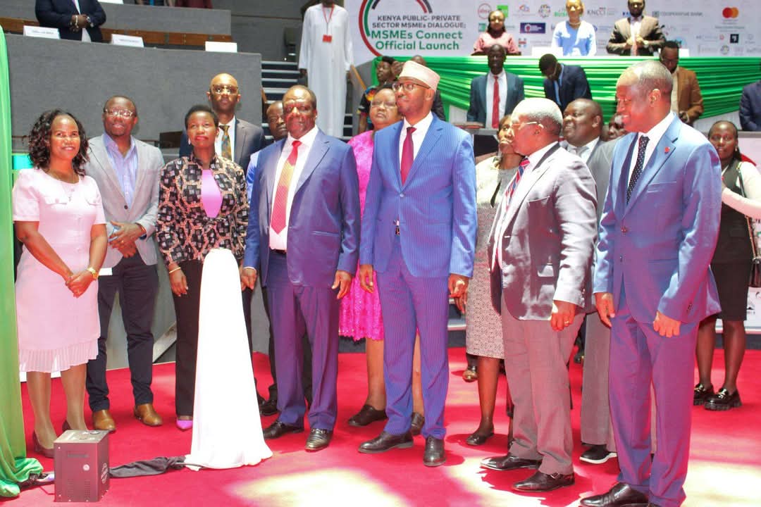 CS. Co-operatives and MSMEs Development alongside various dignitaries present at the MSMEs Connect Launch