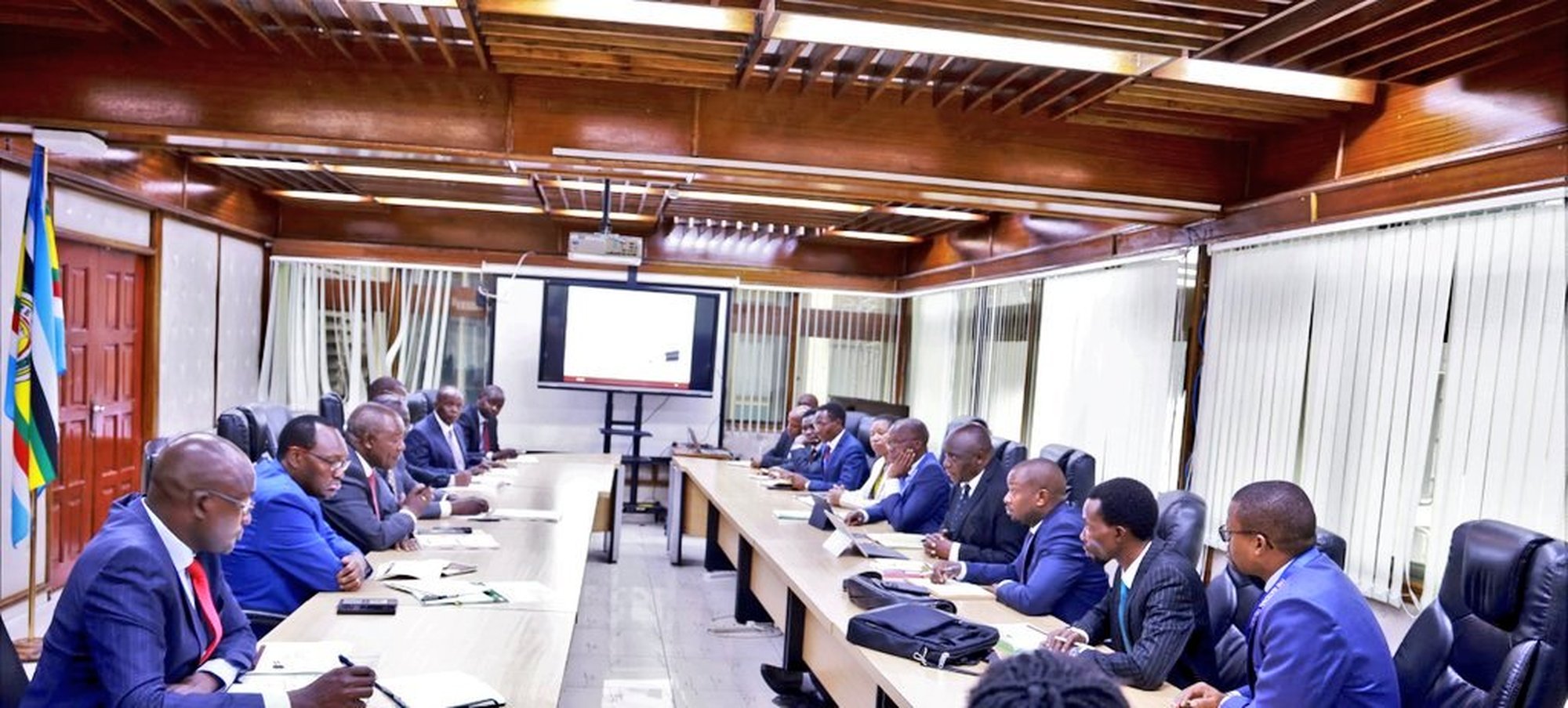 CS. Hon. Simon Chelughui, wide angular view of meeting with CS. & PS. from National Treasury in regards to MSME