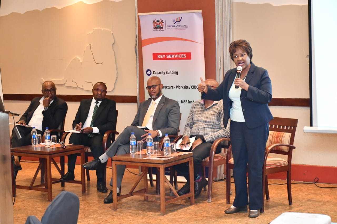 Delegation panel at the officially launched public participation for the draft MSME Policy 2025 and proposed amendments to the MSME Act 2025 in Nairobi.