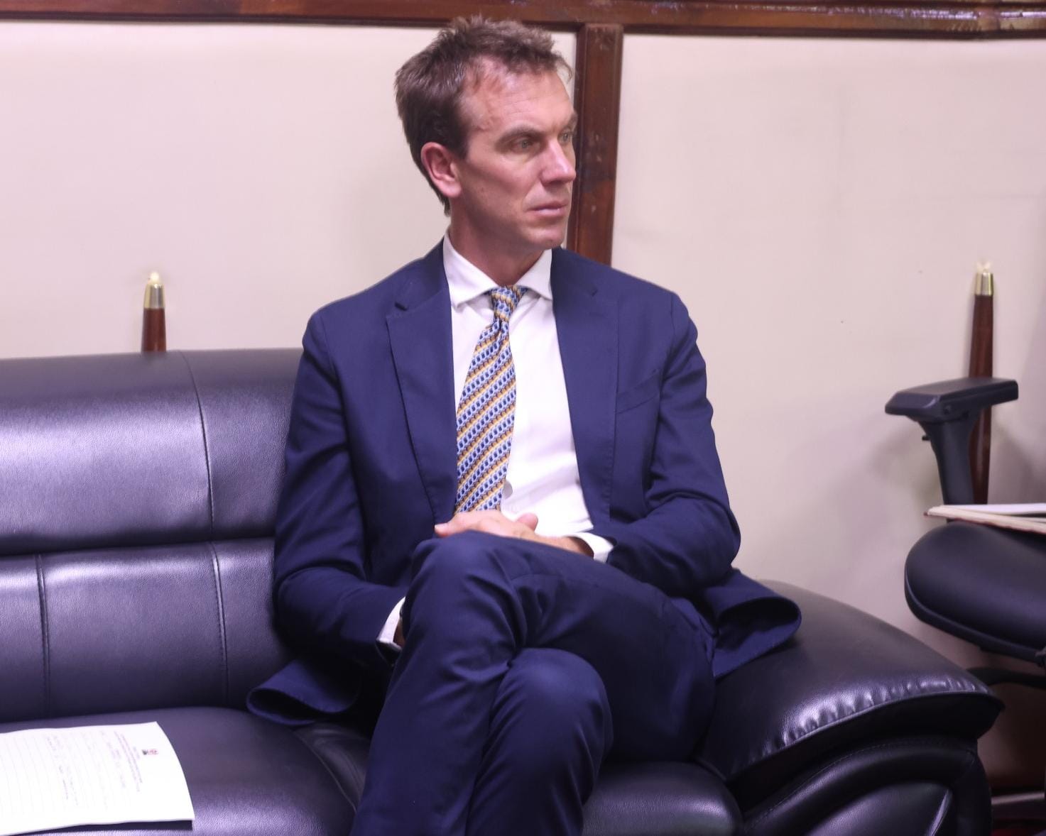 Deputy High Commissioner Neil Wigan,OBE during delibarations with PS. MSMEs Hon. Susan Mang'eni,CBS