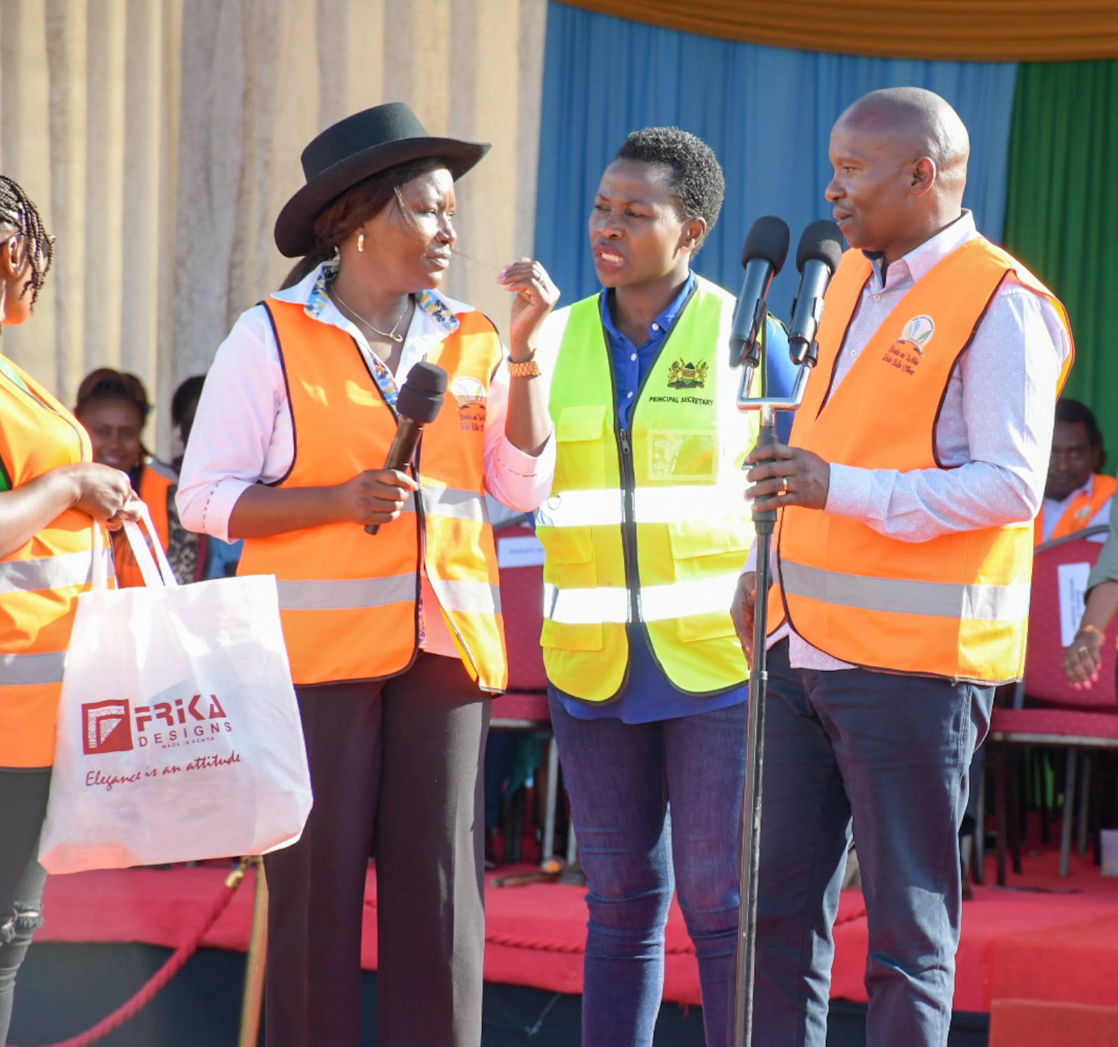 Deputy President Prof. Kindiki alongside Hon. Susan Mang'eni, CBS and other dignitaries before delivering speech