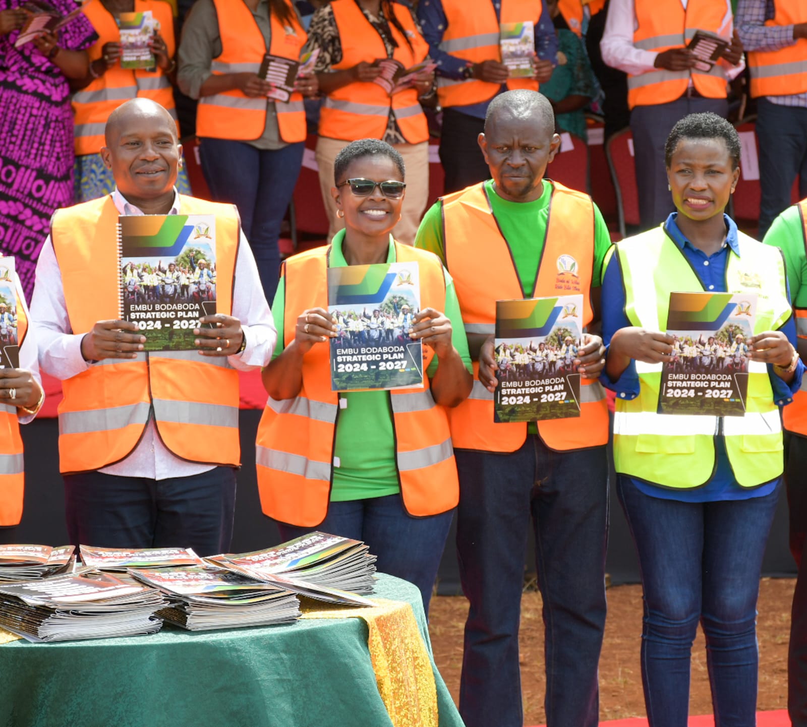 Deputy President Prof. Kithuri Kindiki unveils bodboda strategic plan alongside PS. Hon Susan Mang'eni, CBS among other dignitaries