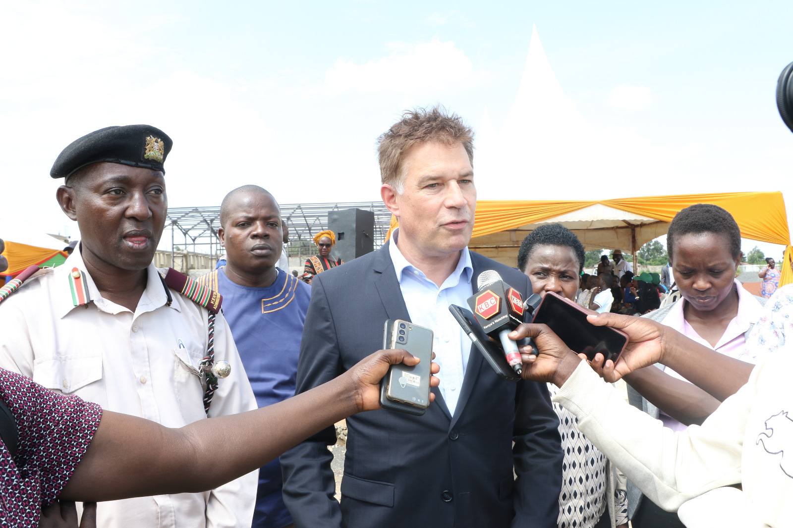 Dr. Christoph Zipfel (GIZ) alongside PS MSMEs Development address media