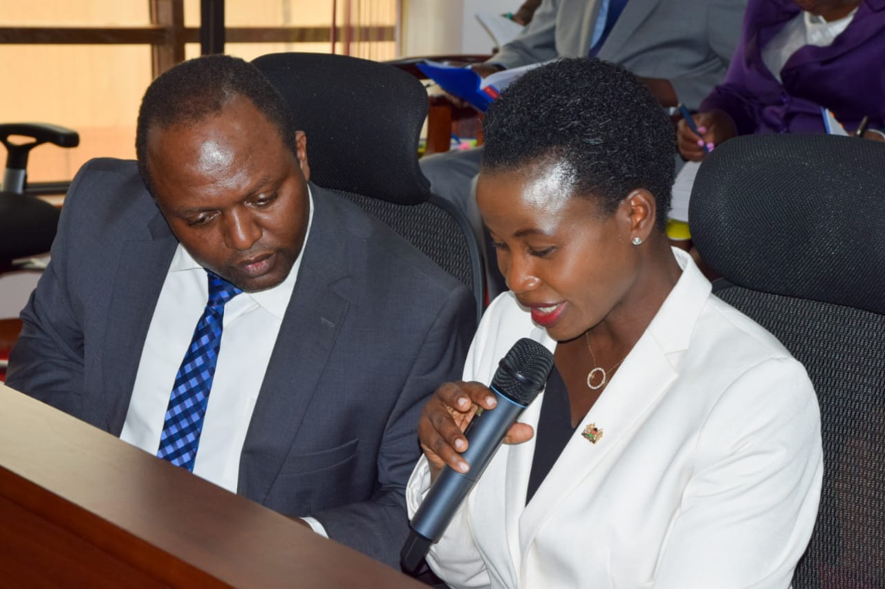 Hon. Susan Mang'eni, CBS alongside CFO State Department MSMEs Development