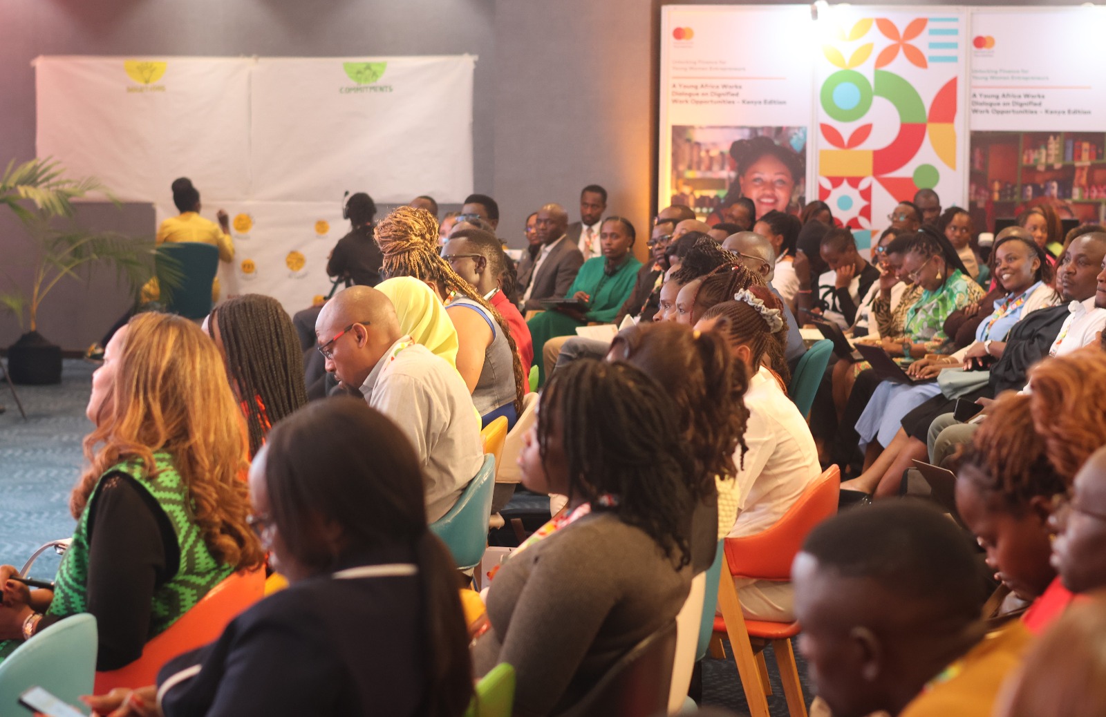 Individuals present at the Young Africa Works Dialogue Series organized by the Mastercard Foundation