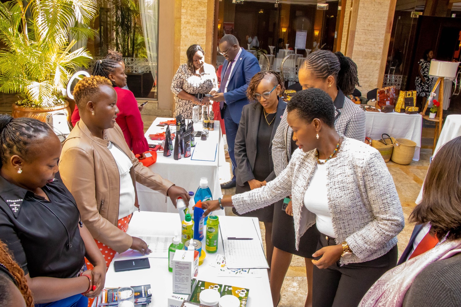 PS MSMEs Development views products shocased by various MSMEs at the event