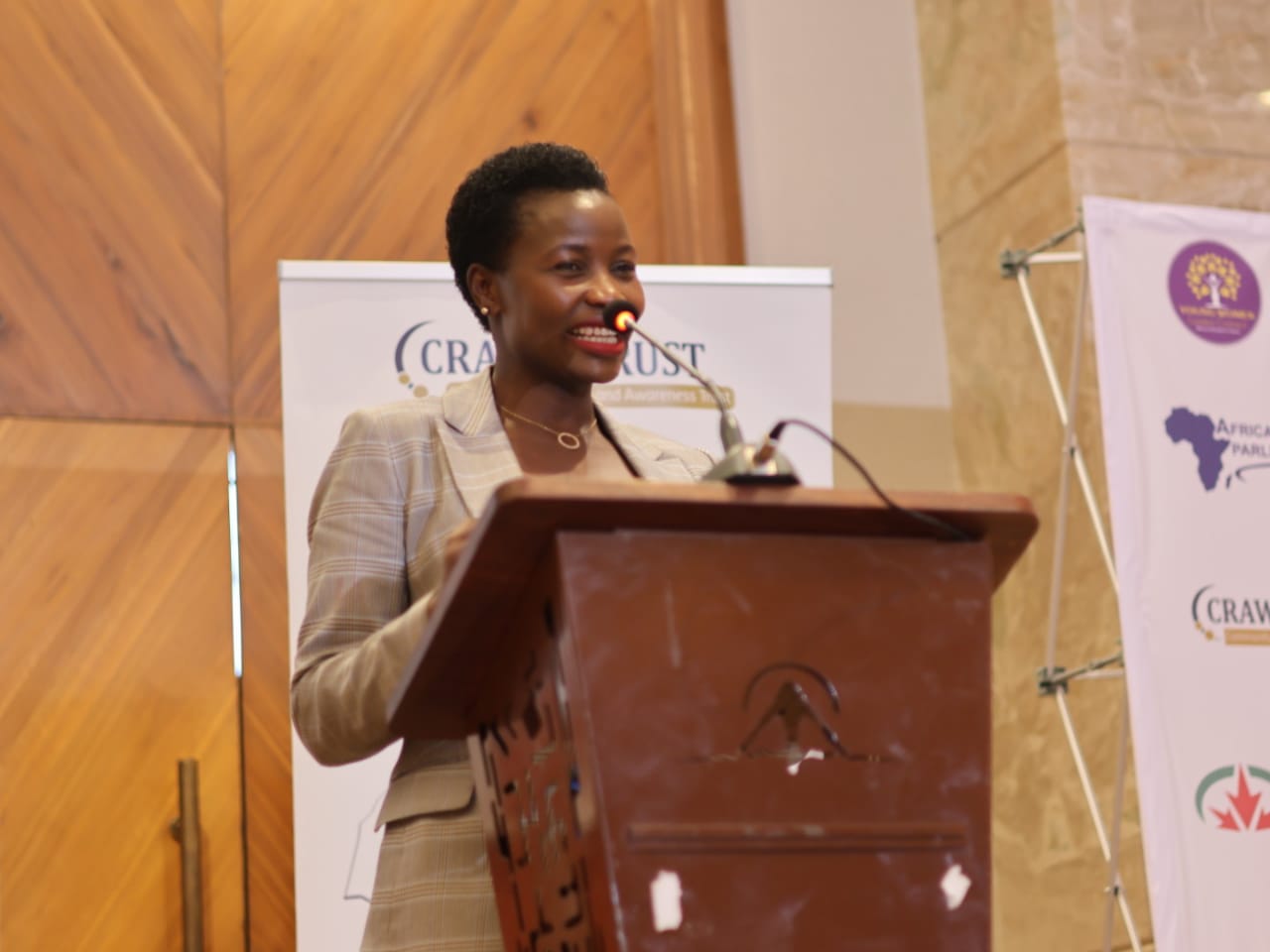 Hon. Susan Mang'eni, CBS delivers speech to various stakeholders at the WEF-K 25 event