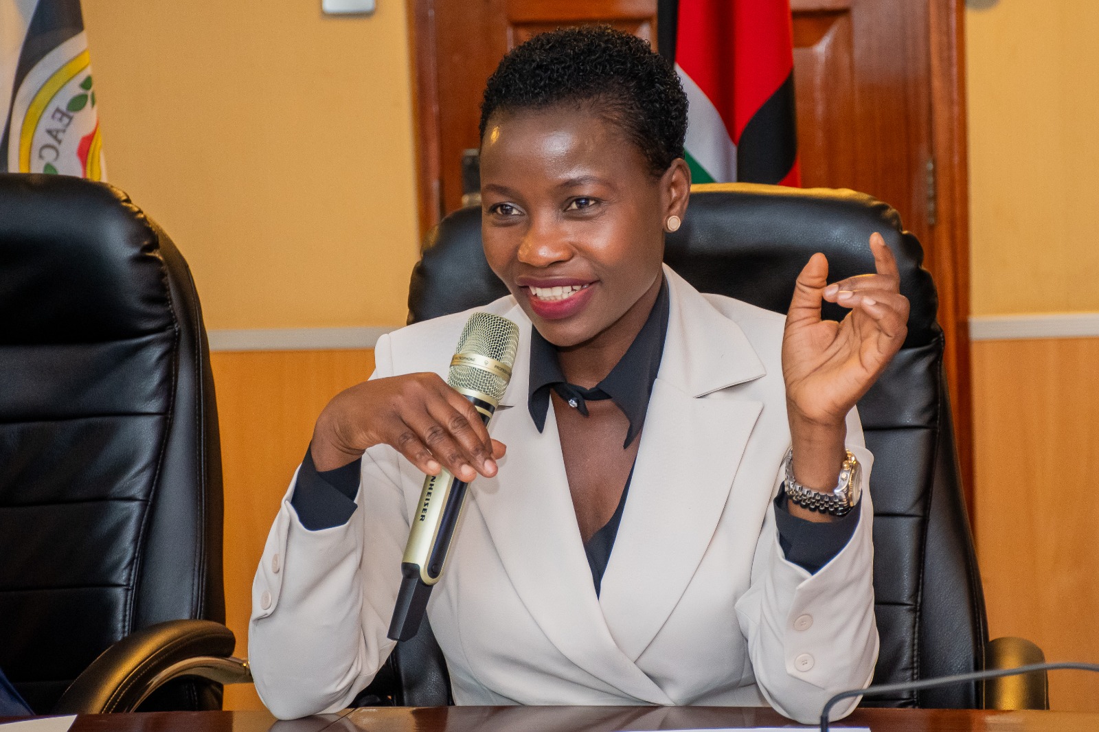 PS Hon. Susan Mang'eni during vetting exercise with the Government Delivery Unit Team