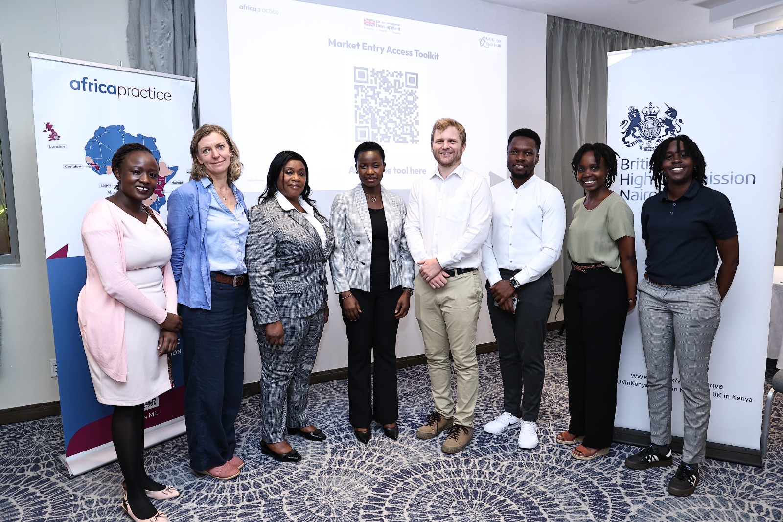 Principal Secretary  various stakeholders during the lauch of the market entry support tool