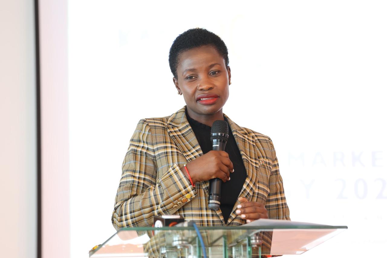 Principal Secretary MSMEs Development Susan Man'geni,CBS delivers speech at the launch of the 2025 Route to 0Market Strategy