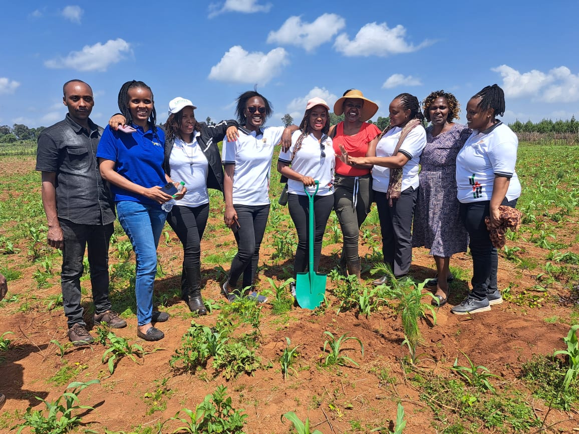 Staff from MSME and Financial Inclusion Fund posing after the greening exercise