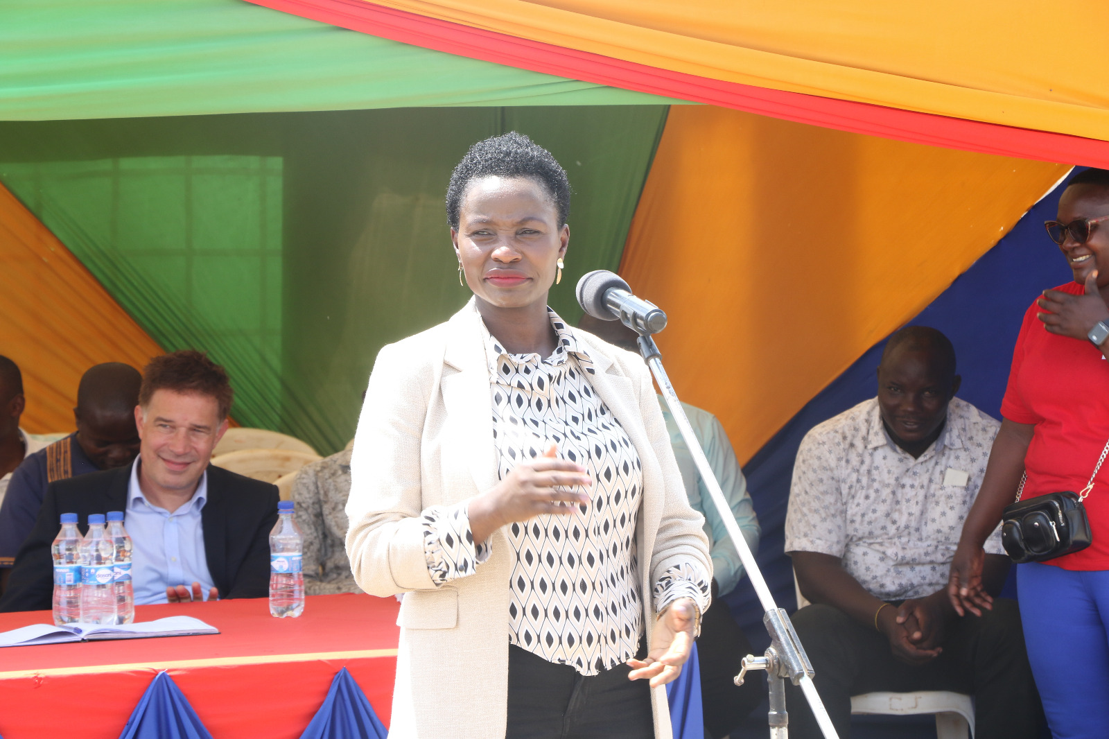 Susan Mang'eni,CBS delivers speech at Busia