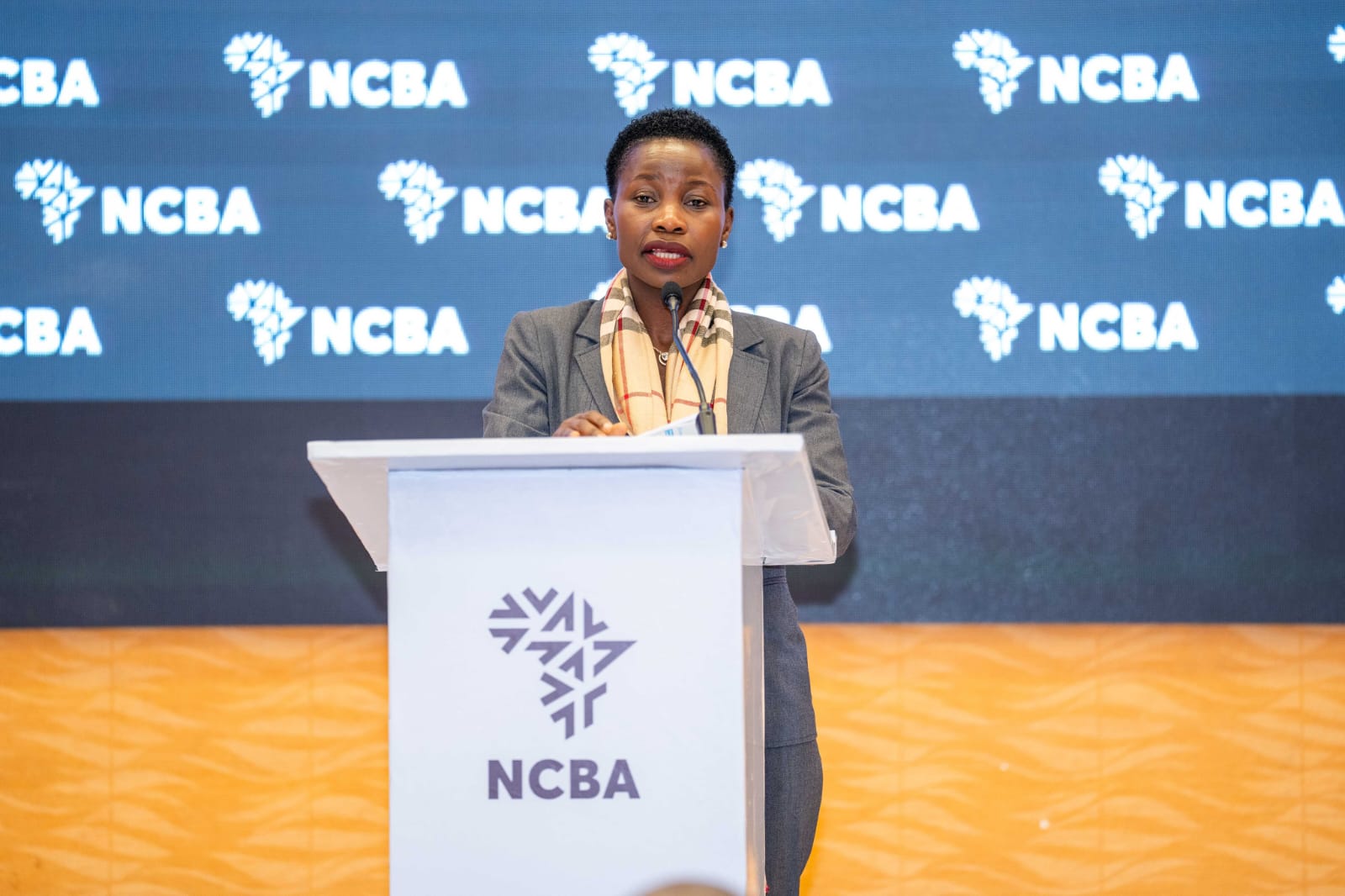 Hon. Mangeni gives speech during NCBA Sacco Banking Cybersecurity Forum