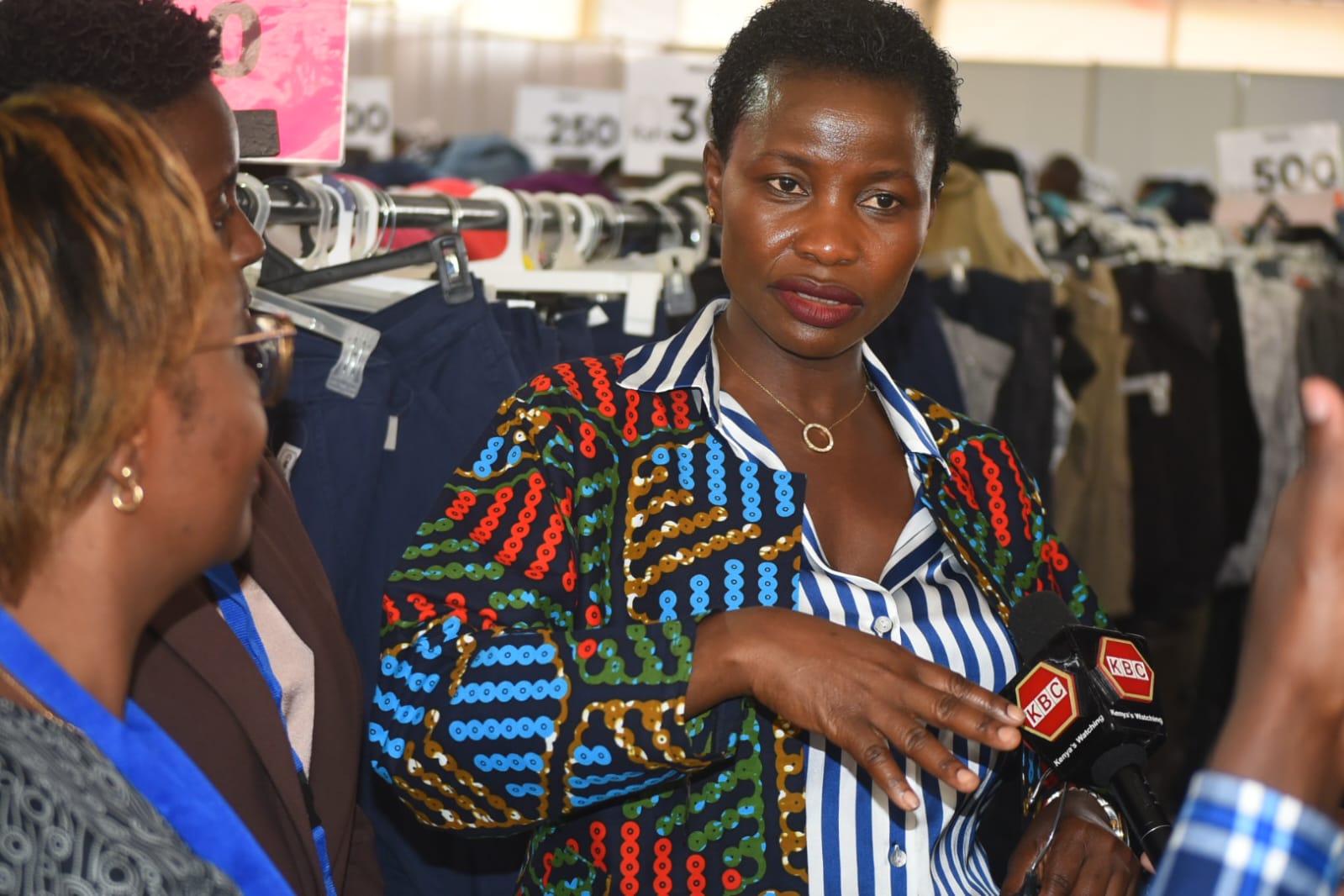 PS MSME talks to media at the Changamka Kenya Shopping Festival