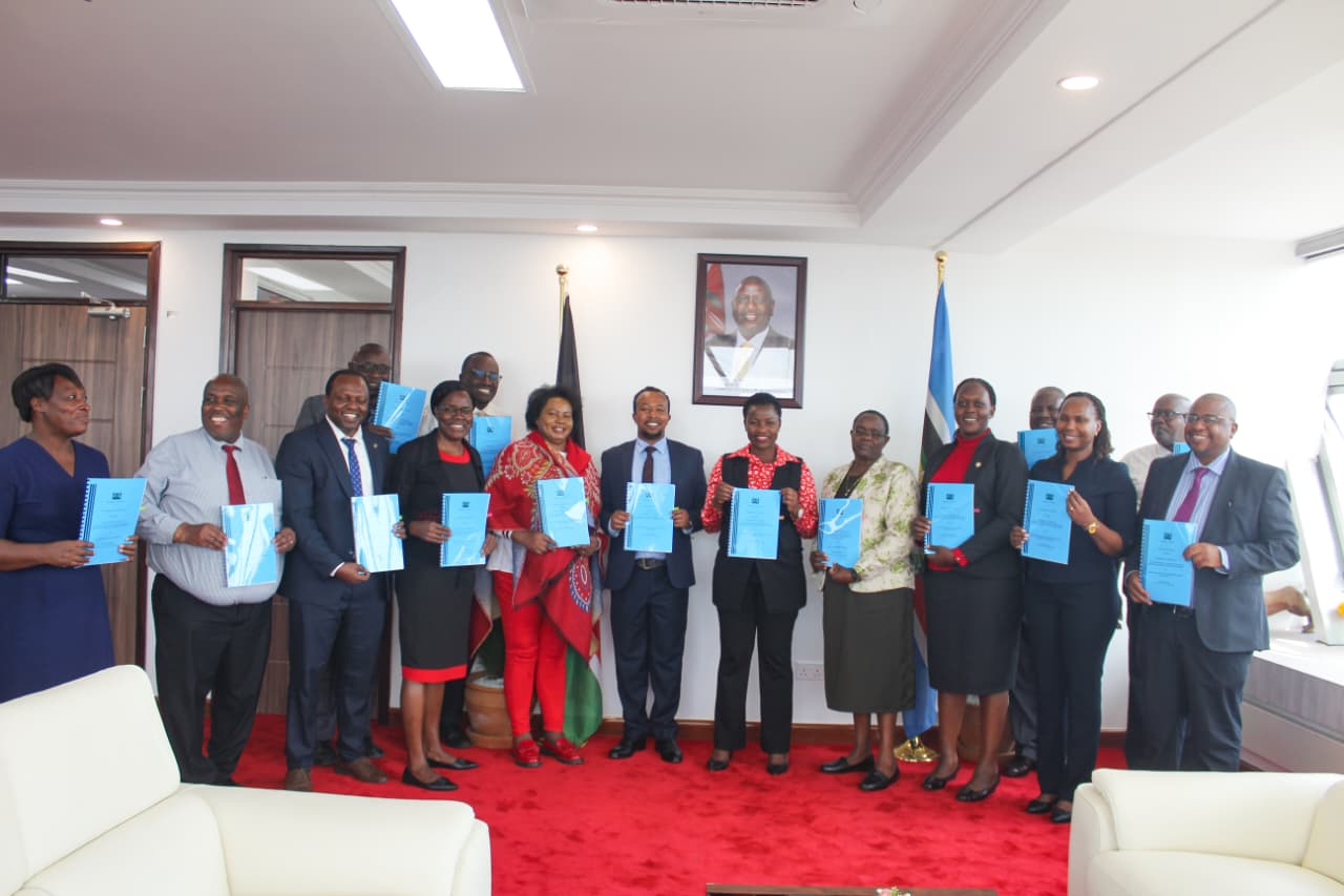 Principal Secretary MSMEs Development alongside various Heads of Department