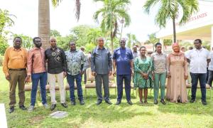 Ministry of Co-operatives and MSMEs Development leadership alongside members of the Senate Standing Committee on Trade, Industrialization, and Tourism