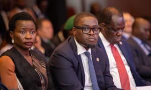 PS. MSMEs Development Hon. Susan Mang'eni, CBS alongside Nairobi Governor Johnson Sakaja,CBS