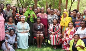 PS MSMEs Development Hon. Mang'eni amongst members of Maendeleo ya Wanawake