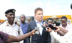 Dr. Christoph Zipfel (GIZ) alongside PS MSMEs Development address media