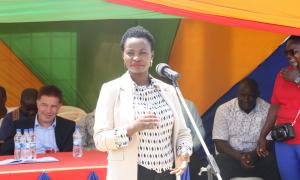 Susan Mang'eni,CBS delivers speech at Busia