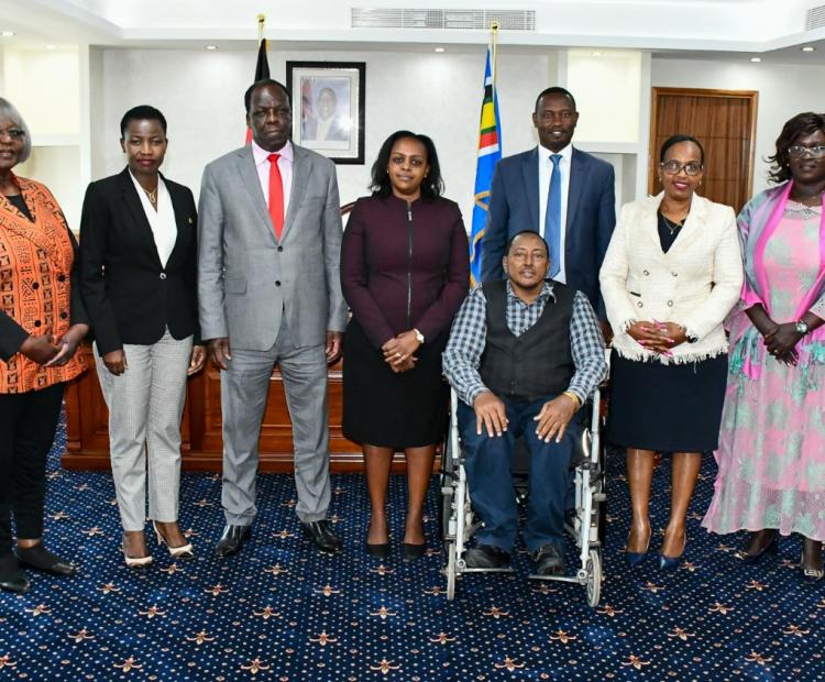 Hon. Oparanya, CS. Ministry of Co-operatives and MSME, Hon. Mang'eni PS. MSME along various stakeholders from Uwezo Fund