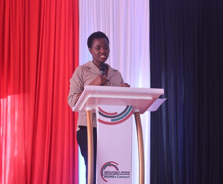 Hon. Susan Mang'eni delivers speech at the 2nd MSMEs Connect