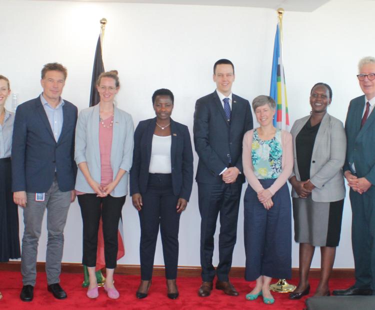 Principal Secretary Hon. Susan Mangéni, CBS alongside delegation from the Federal Republic of Germany led by Yannic Kiewitt, Deputy Head of Division 212 (East Africa), Federal Ministry of Economic Cooperation and Development