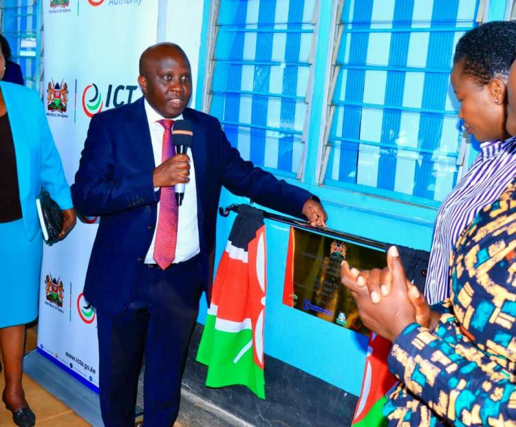 Eng. John Tanui, Principal Secretary, State Department for ICT & Digital Economy to officially launch the Jitume Digital Hub