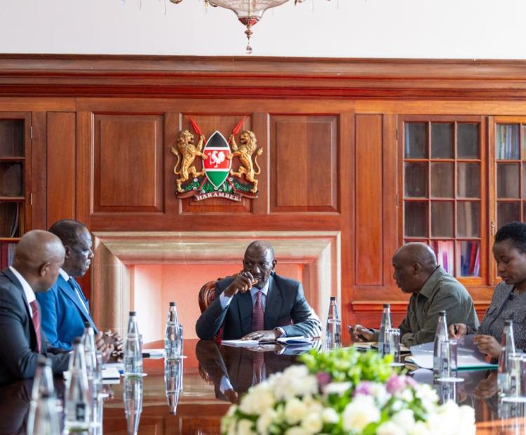 President of the Republic of Kenya amongst ministerial leadership
